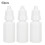 (White) 50Pcs 10ml Plastic Squeezable Bottles Eye Drop Container Dropper White 2
