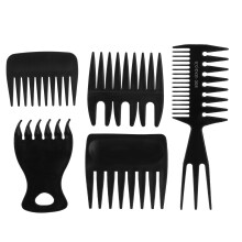 5pcs Men Retro Oil Hairdressing Comb Wide Large Tooth