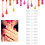 240pcs Double Sided Nail Gel Color Display Tips White Samples 2