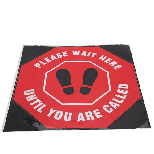 (#8) 5st Vloersticker Veiligheid Afstand Teken 1