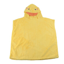 (Yellow) Baby-Bademantel mit Kapuze, Plüsch, Gelb