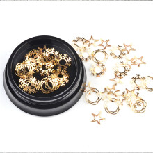 Nail-Art-Metall-Sticker: Glitzer, Schneeflocke, Uhr