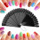 32pcs Black False Nail Tip Practice Palette 4