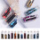 Glitzer-Nagel-Art-Sticker, Glitter-Folie 4# 2