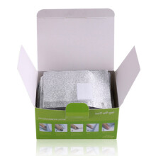 100x Aluminium-Folie für Gel-Polish-Entferner