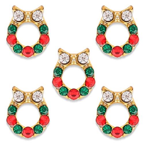 Nagelstickers Kerstboom Sinterklaas Metaal #03