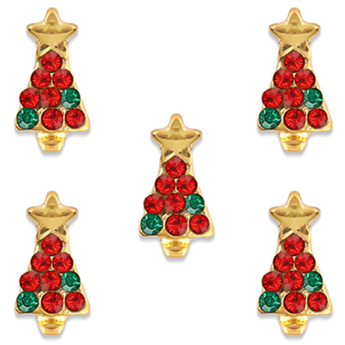 Nagelstickers Kerstboom Sinterklaas Metaal #10