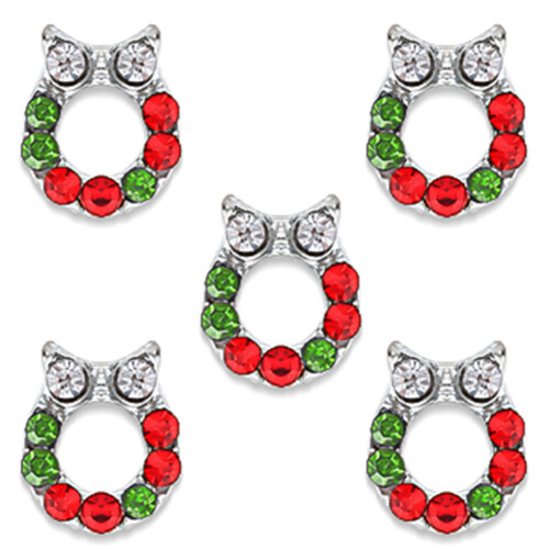 Kerst Nagelstickers Kerstboom Sinterklaas Legering #04