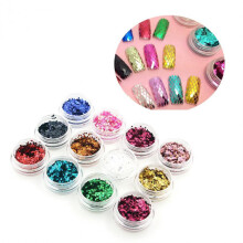 12K Glanzende Folie Nagelstickers Decoratie