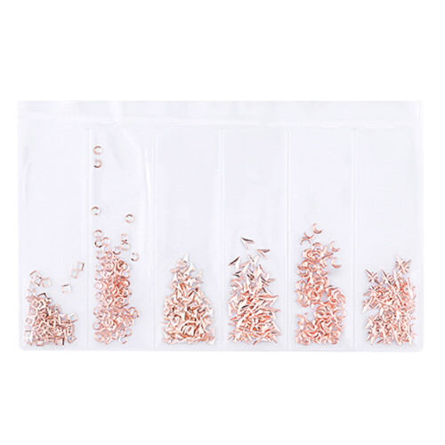 Pentagram Metal Rivets 3D Nail Art Decorations 04#