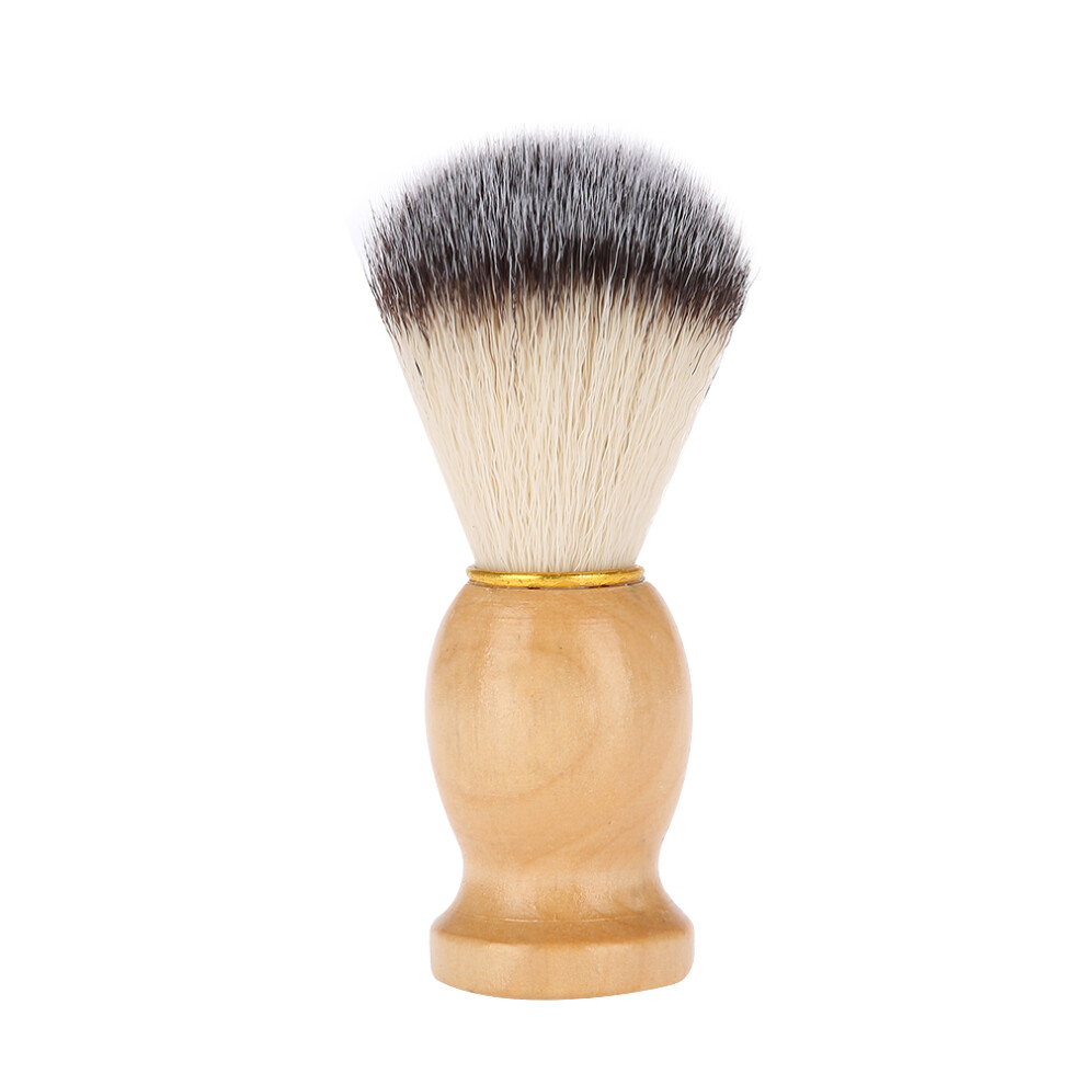 Portable Men Soft Synthetic Hair Wood Handle Beard Shaving Brush