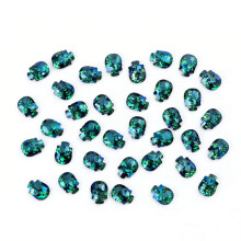 10x Glazen Nagelsteen Groen