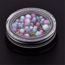 Nagelart glitter scrub parels (donker)