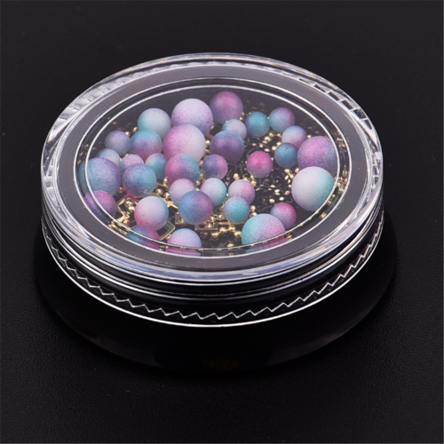 Nagelart glitter scrub parels (donker)