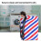 Tutina Parrucchiere Impermeabile Strisce Rossa Bianca Blu 4