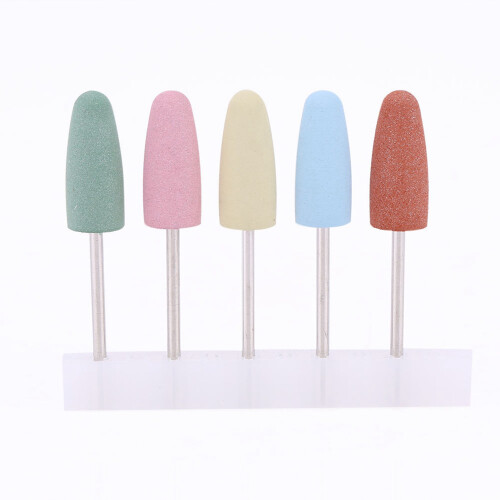 5x Silicone Nail Polisher Drill Bits for Manicure