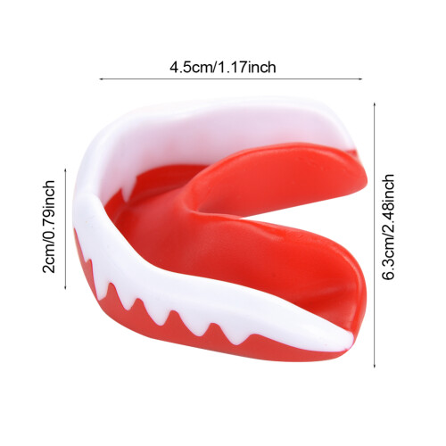 Professional Mouth Guard Teeth Protector Karate Boxing Red White 1