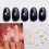 100x Strass-AB-Halbmond Nagelkunst Silber 2