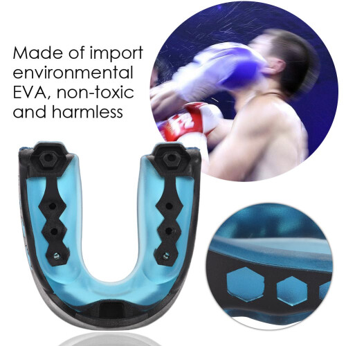Professional Mouth Guard Teeth Protector Karate Boxing Blue 2