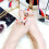24 Pz Unghie Posticce Cuore e Strisce con Colla 3