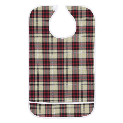 Adult Waterproof Mealtime Bib Double Layer Khaki