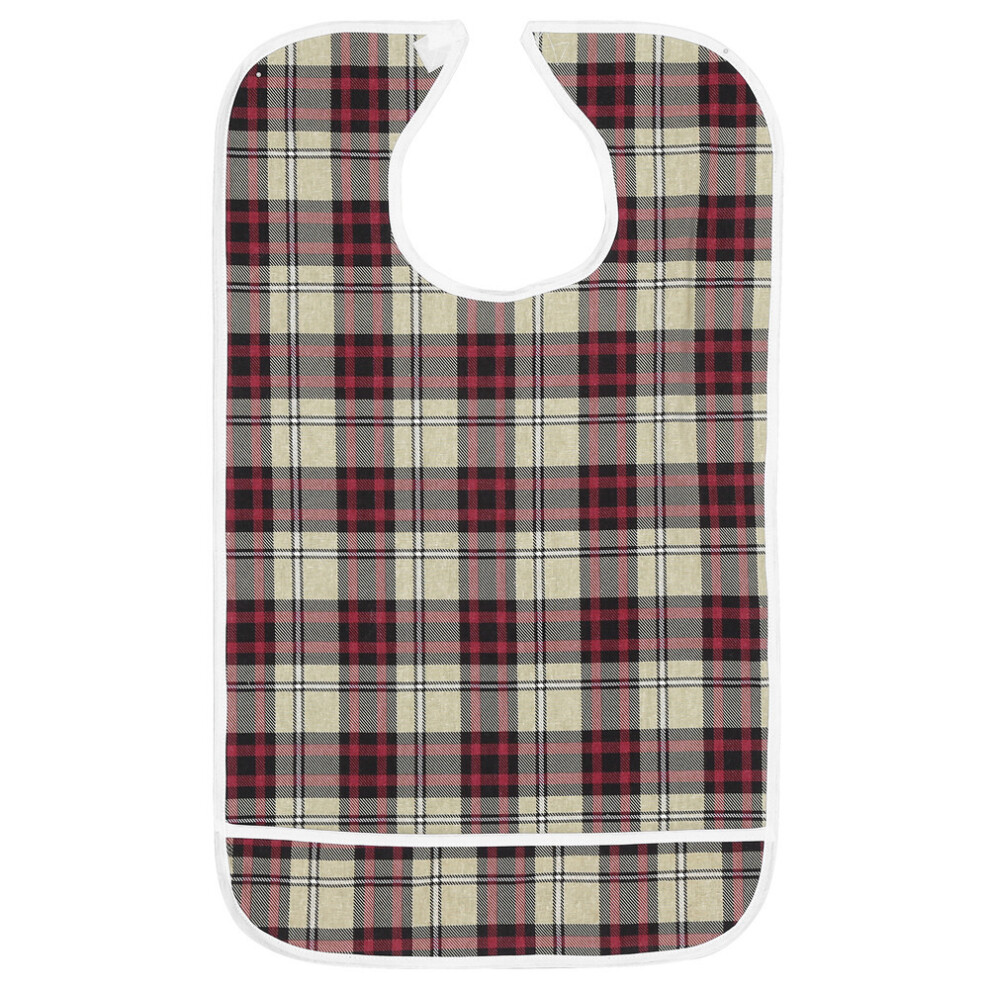 Waterproof Adult Elder Mealtime Bib Washable Pocketed Clothing Aid