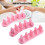 1 Set Removable Nail Art Holder Stand 100pcs Pink Tips 4