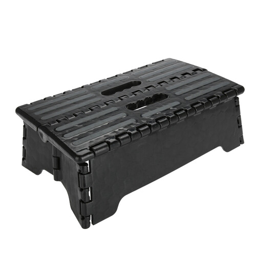 Portable Folding Step Stool Black Ladder for Elderly Bathroom Travel 1