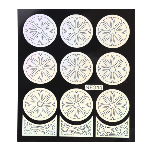 Nagelstickers Bloem Sjabloon NF314