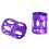 100 Stk. Bunte Haar-Flechtperlen-Ringe Cuff Lila 3