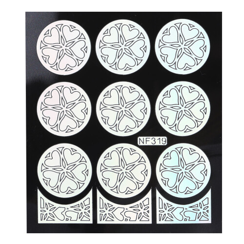 Nagelkunst-Sticker Blumen-Schablone Decals NF319