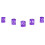 100 Stk. Bunte Haar-Flechtperlen-Ringe Cuff Lila 2