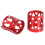 100x Bunte Haarflecht-Ringe Dekoration Rot 3