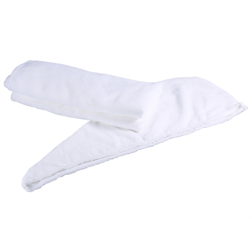 White Women Soft Spa Bath Body Wrap Set Fast Dry Hair Cap (White)