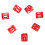 100x Bunte Haarflecht-Ringe Dekoration Rot 4