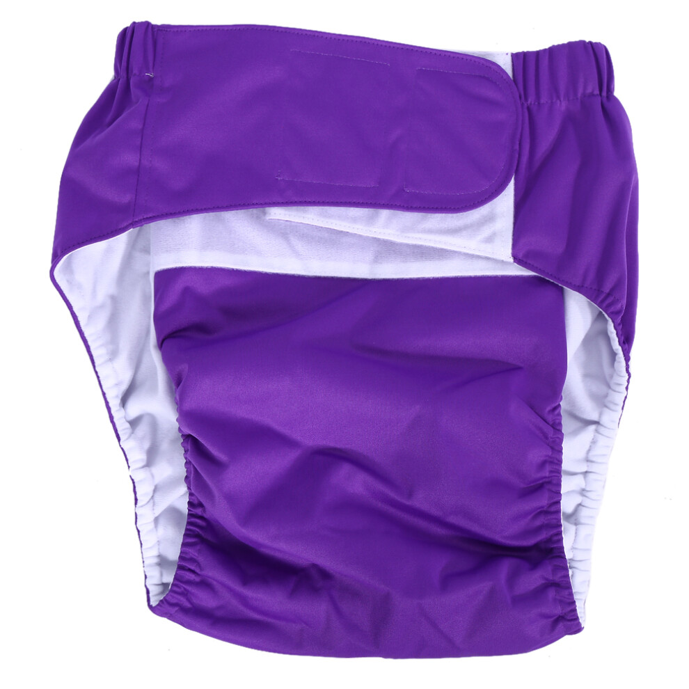 Ultra Absorbent Breathable Washable Adult Diaper ( Purple) Dark/Purple