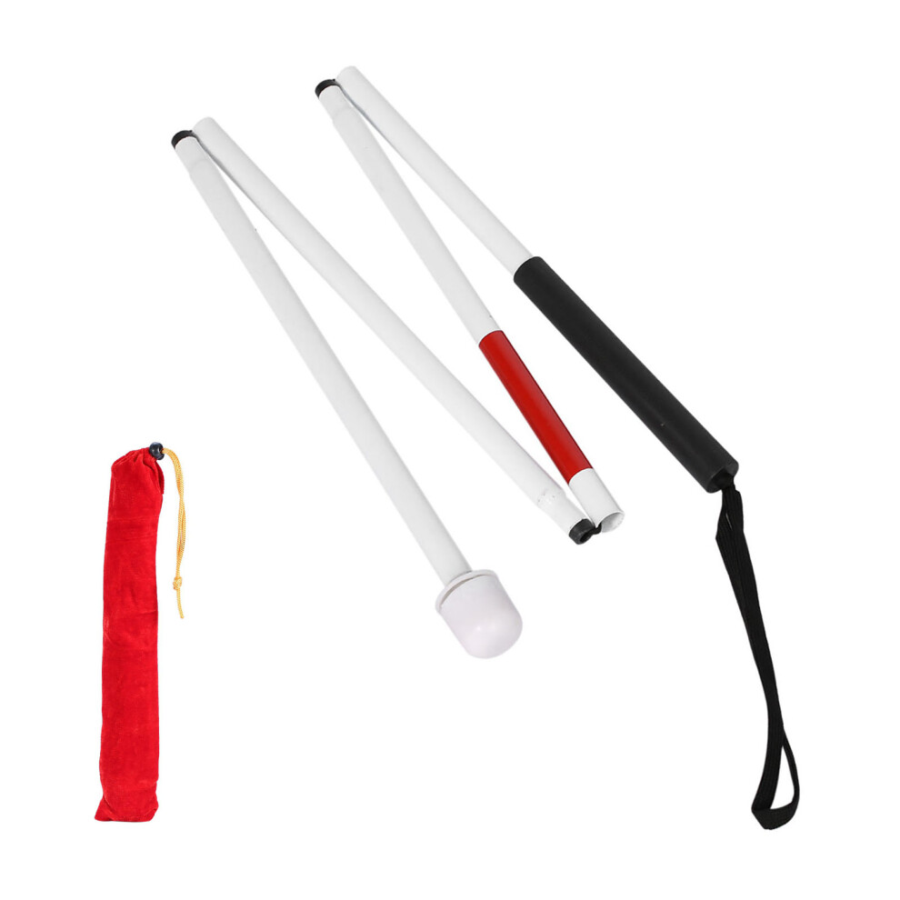 127cm 4-Sections Aluminum Folding Cane for Blind
