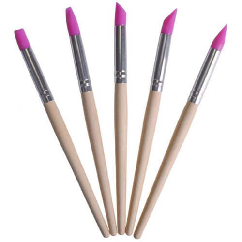 5Pcs Silicone Hollow Pen Manicure Tool