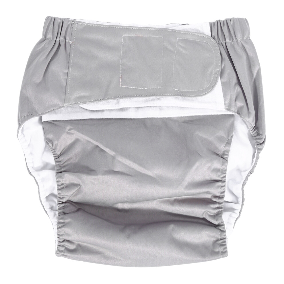 New Adult Washable Adjustable Incontinent Cloth Diaper Gray