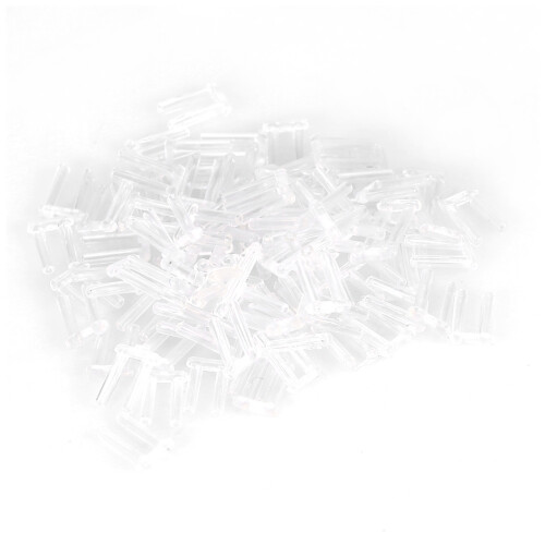 100x Plastic Compression Sleeves Rimless Glasses 1.4*0.8*7.0mm