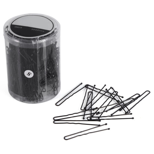 300 Stück Wellen-U-Haarclips Styling-Tools (Schwarz S)
