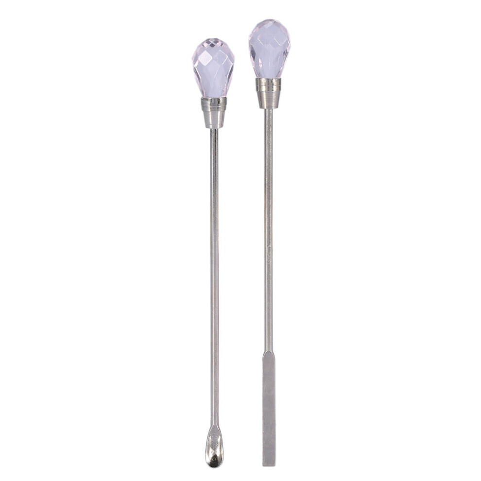 Pink Nail Spatula Spoon Acrylic Gel Powder Stirring Rod
