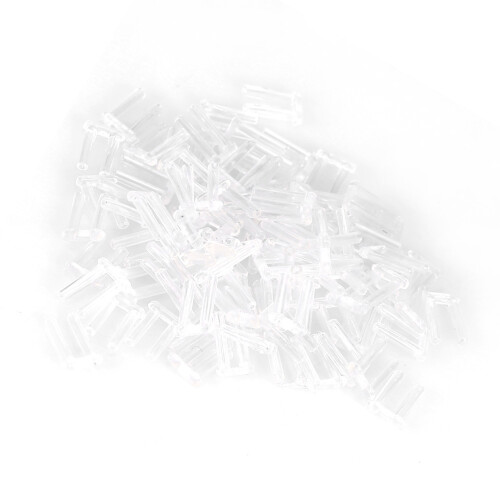 100x Plastic Compression Sleeves Rimless Glasses 1.4*0.8*7.0mm 2