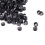 200 Stk Schwarze Silikon-gefütterte Haar-Extension-Ringe 2