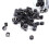 1000 Stk Schwarze Silikon-Link-Ringe für Haar-Extension 3