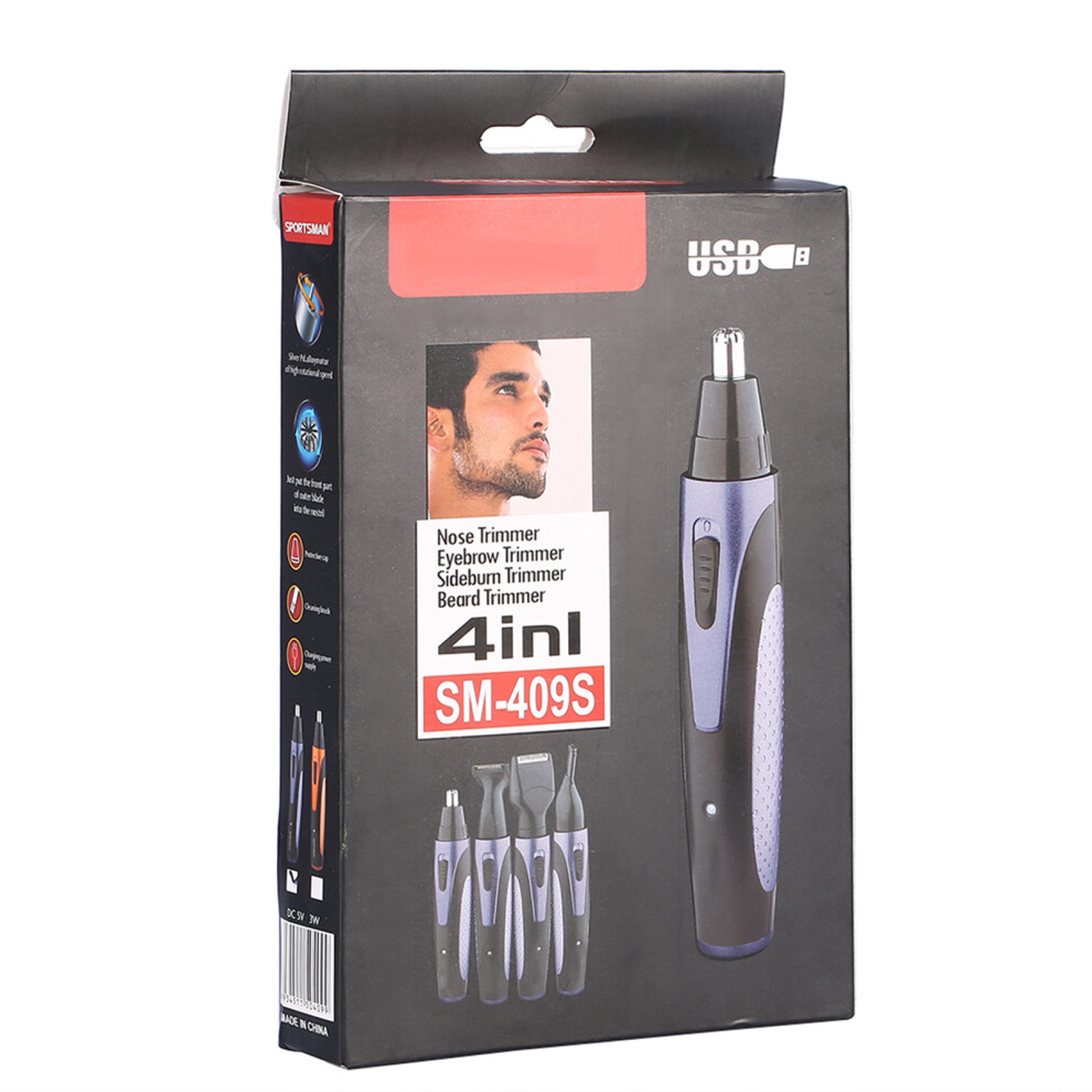Rechargeable Ear Nose Beard Trimmer Electric Face Shaver Set