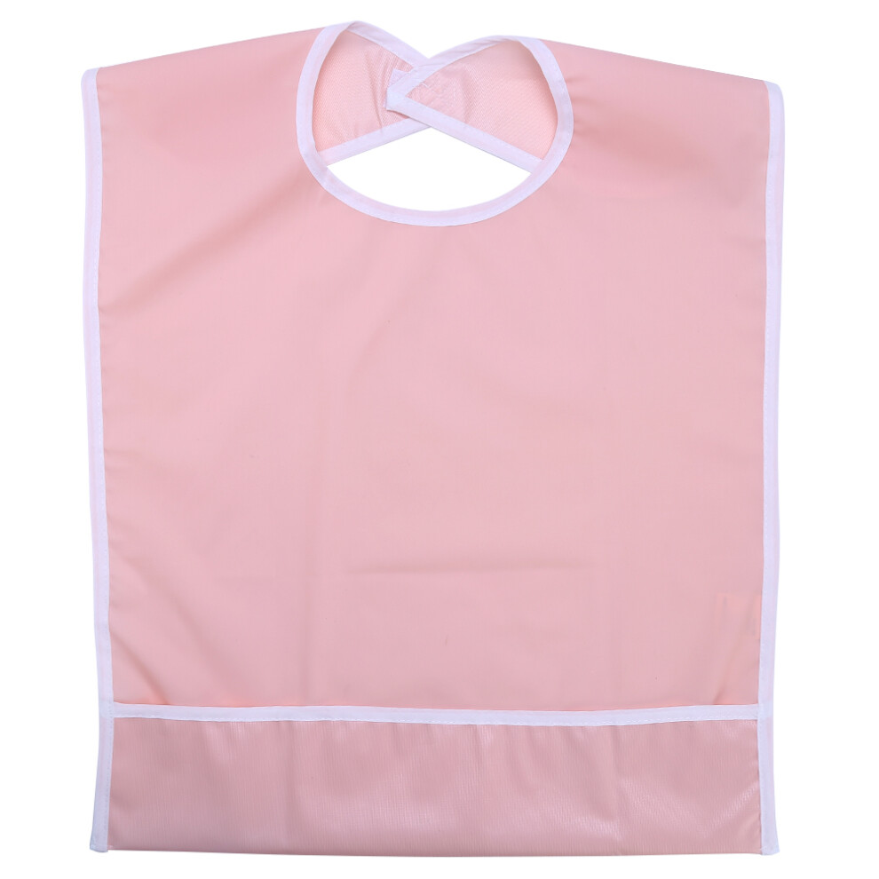 Waterproof Adult Mealtime Bib Dining Aid Orange/Pink