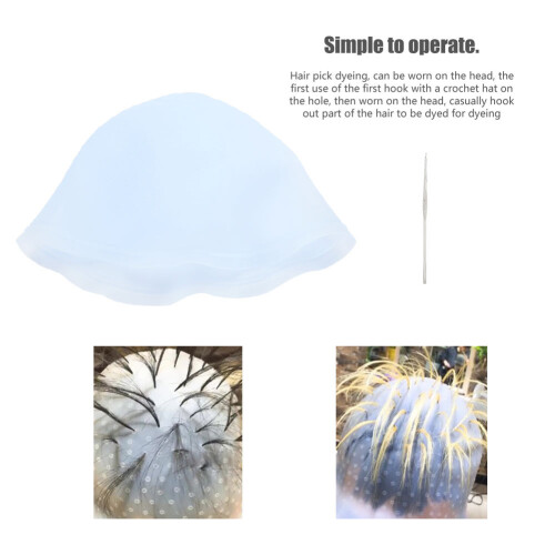 Silikon-Gel-Haarfärbekappe Highlighting-Tool Blau 1