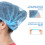 100Stks Wegwerphoedjes Blauw Salon 5
