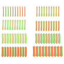 80Pcs Hair Rollers Wave Heat Perm Rod 1-8 Sizes